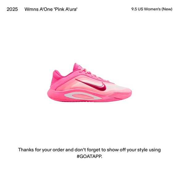 A'One 'Pink A'ura' Women’s Basketball Shoes A’ja Wilson Nike Size 9.5 BRAND NEW - Picture 3 of 3